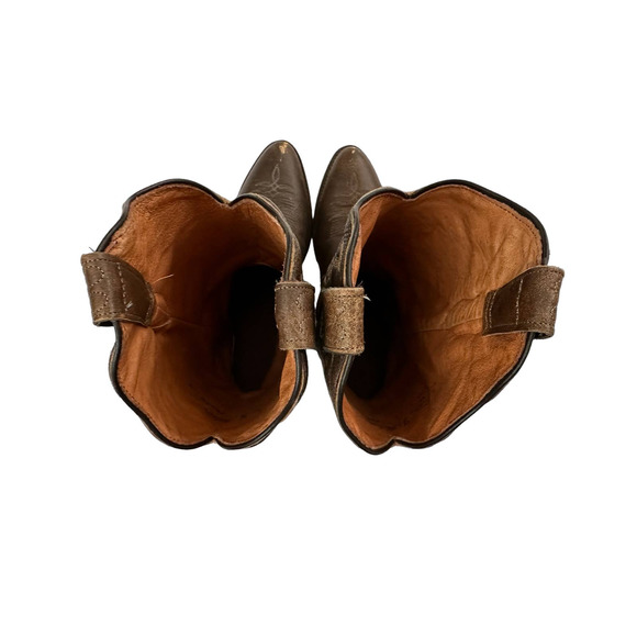 J Chisholm Leather Cowboy Western Boots Size US 9D UK 8 Brown - Picture 7 of 8